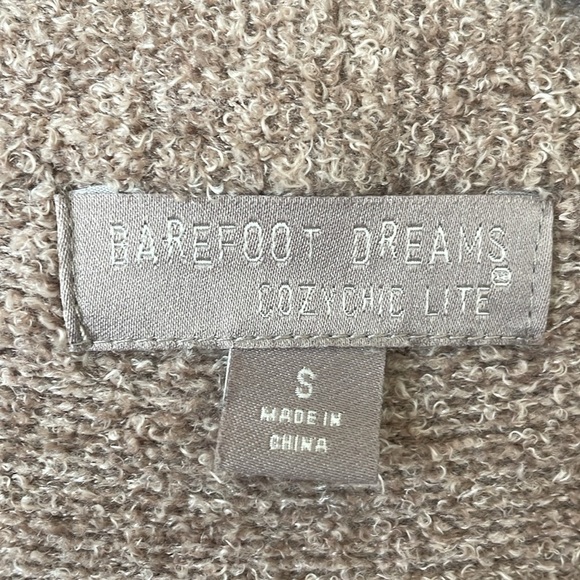Barefoot Dreams Cozychic Lite Knit Open Front Cardigan Sweater S Taupe Cozycore - Picture 4 of 11